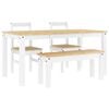 vidaXL Ensemble &agrave; manger PANAMA 4 pcs blanc bois de pin massif