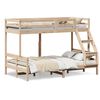 vidaXL Lit superpos&eacute; sans matelas 80x200/120x200 cm bois massif