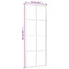 vidaXL Porte coulissante Verre ESG et aluminium 76x205 cm Blanc