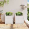 vidaXL Jardini&egrave;res 2 pcs blanc bois de pin massif
