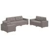 vidaXL Canapé 3 pcs Taupe Tissu en lin mélangé