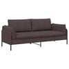 vidaXL Sofa 3 places Marron fonc&eacute; 222 x 81 x 89 cm Tissu