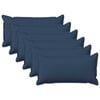 vidaXL Housse de coussin 6 pc HOUTEN Bleu 40 x 80 cm Lin synth&eacute;tique