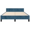 vidaXL Cadre de lit sans matelas bleu fonc&eacute; 120x200 cm velours