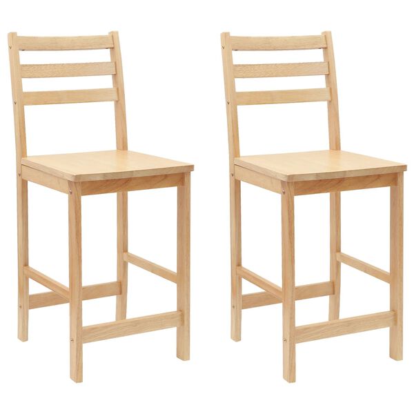vidaXL Chaises de salle &agrave; manger 2 pcs Naturel 40 x 47,5 x 99,5 cm