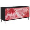 vidaXL Meuble TV AACHEN 102 x 33 x 51 cm Ch&ecirc;ne noir Bois d'ing&eacute;nierie