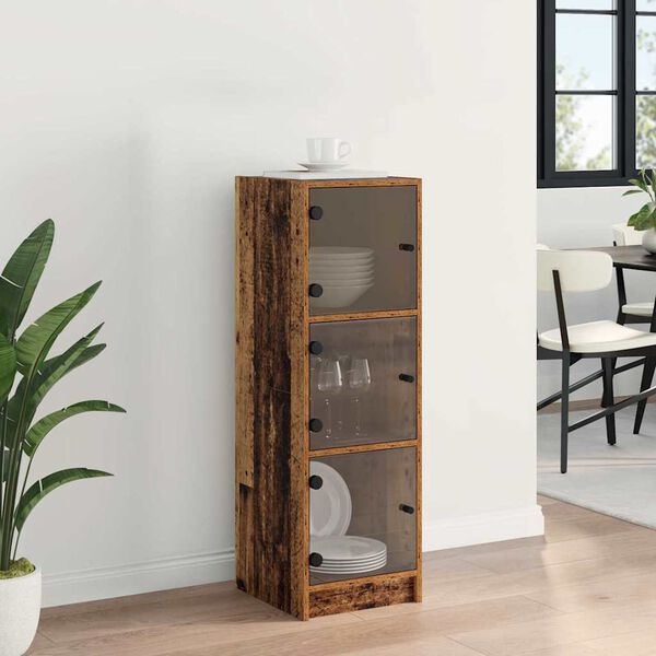 vidaXL Haut Armoire Bois Ancien 35 x 37 x 109 cm Bois d'ing&eacute;nierie