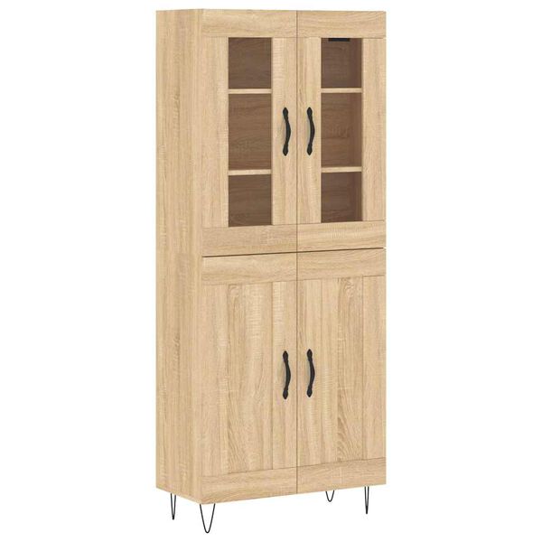 vidaXL Buffet haut Ch&ecirc;ne sonoma 69,5x34x180 cm Bois d'ing&eacute;nierie
