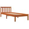 vidaXL Cadre de lit sans matelas cire marron 90x190 cm bois pin massif
