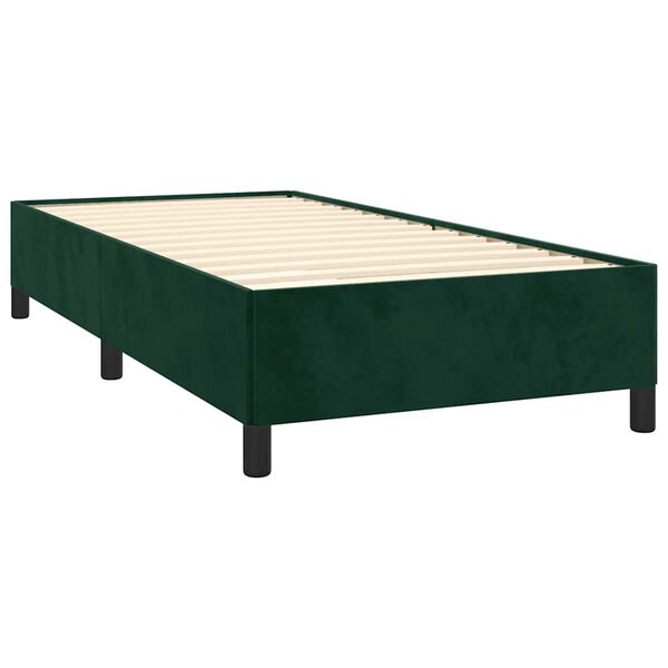 vidaXL Cadre de lit sans matelas vert fonc&eacute; 80x200 cm velours