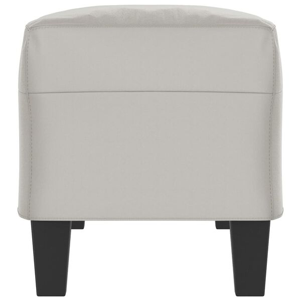 vidaXL Banc Gris clair 100x35x41 cm Tissu microfibre