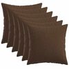 vidaXL Coussin avec oreiller HEERLEN 6 pc Marron Tissu