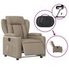 vidaXL Fauteuil inclinable &eacute;lectrique Cappuccino Similicuir