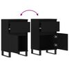 vidaXL Buffets 2 pcs noir 40x35x70 cm bois d’ingénierie