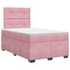 vidaXL Lit boxspring avec matelas Rose 120 x 200 cm Velours