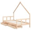 vidaXL Cadre de lit d'enfants et tiroirs 90x190 cm bois de pin massif
