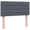 vidaXL Sommier &agrave; lattes de lit et matelas gris fonc&eacute; 80x220 cm velours