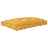 vidaXL Coussin de canap&eacute; sur palette Jaune 120 x 80 x 12 cm Tissu