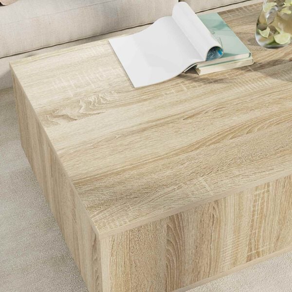 vidaXL Table basse Ch&ecirc;ne Sonoma 95 x 55 x 31 cm Bois d'ing&eacute;nierie