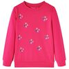 Sweatshirt pour enfants rose vif 116