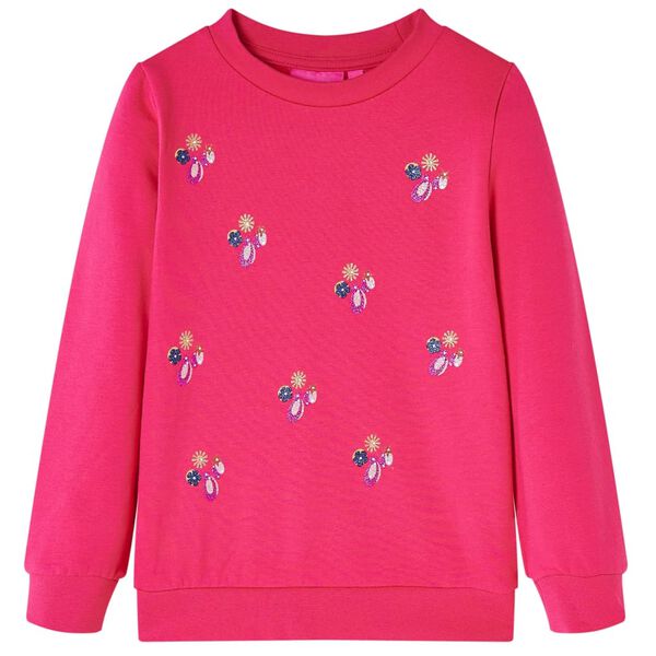 Sweatshirt pour enfants rose vif 116