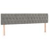 vidaXL T&ecirc;tes de lit Gris clair 180x7x78/88 cm Velours