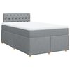 vidaXL Sommier &agrave; lattes de lit et matelas gris clair 120x190 cm tissu
