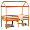 vidaXL Lit haut sans matelas cire marron 75x190 cm bois de pin massif