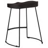 vidaXL Tabourets de bar lot de 2 noir 46x38x52 cm bois manguier massif