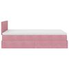 vidaXL Lit ottoman avec matelas et LED rose 120x190 cm velours