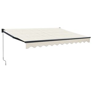 vidaXL Auvent manuel 3 x 2,5 m Cr&egrave;me 100 % polyester