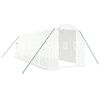 vidaXL Serre avec cadre en acier blanc 12 m&sup2; 6x2x2 m