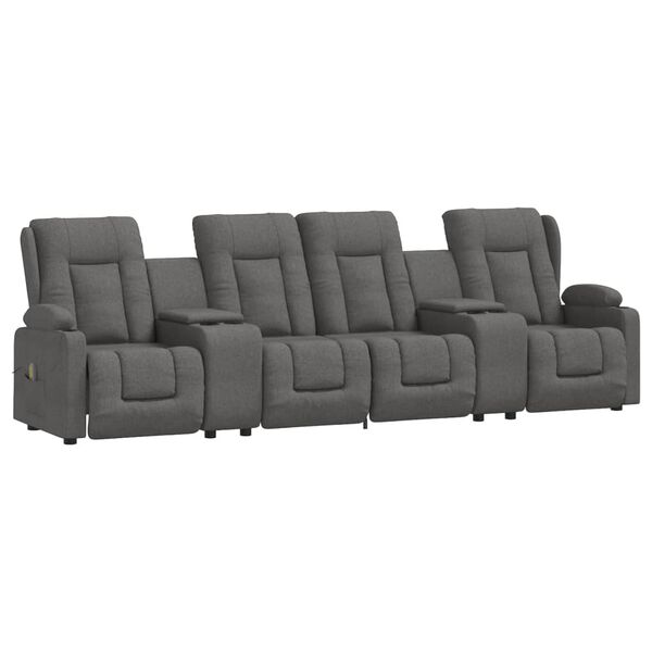 vidaXL Fauteuil de massage inclinable avec porte-gobelets 4 places