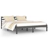 vidaXL Cadre de lit Bois massif de pin 160x200 cm Gris