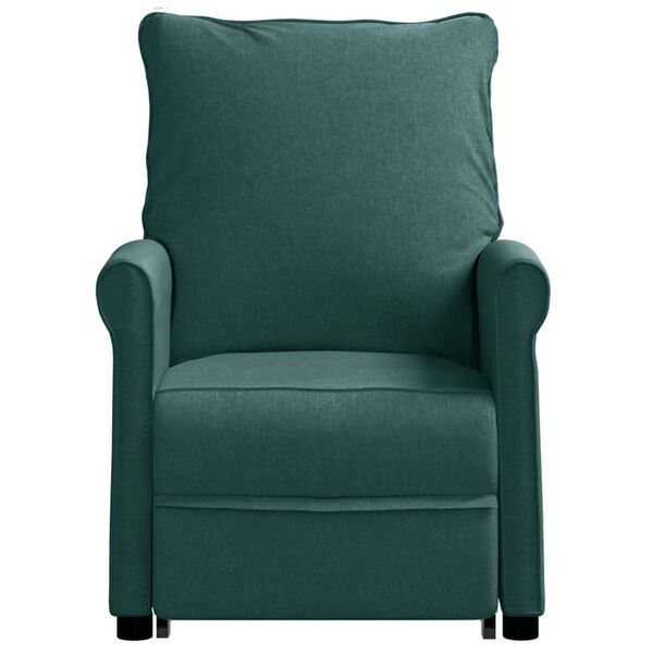 vidaXL Fauteuil de massage Vert fonc&eacute; Tissu