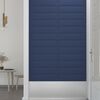 vidaXL Panneaux muraux 12 pcs Bleu 60x15 cm Tissu 1,08 m²