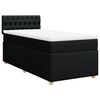 vidaXL Sommier &agrave; lattes de lit avec matelas Noir 90x190 cm Tissu
