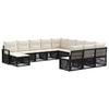 vidaXL Ensemble de canap&eacute; de jardin 12 pcs Noir polyrotin