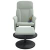 vidaXL Fauteuil inclinable de massage repose-pied gris clair velours