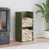 vidaXL Portant de bois chauffage vert olive 40x30x80 cm