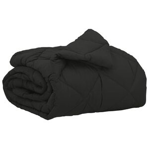 vidaXL Duvet complet toute l'ann&eacute;e Noir 200 x 135 cm Microfibre