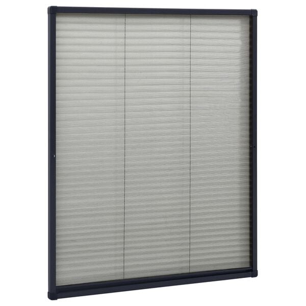 vidaXL Moustiquaire pliss&eacute;e pour fen&ecirc;tre Aluminium Anthracite 60x80 cm