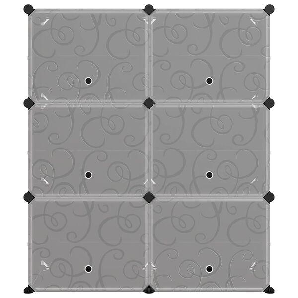 vidaXL Étagère à chaussures Noir 84,5x31x93,5 cm PP