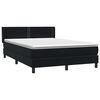 vidaXL Sommier &agrave; lattes de lit avec matelas noir 160x210 cm velours
