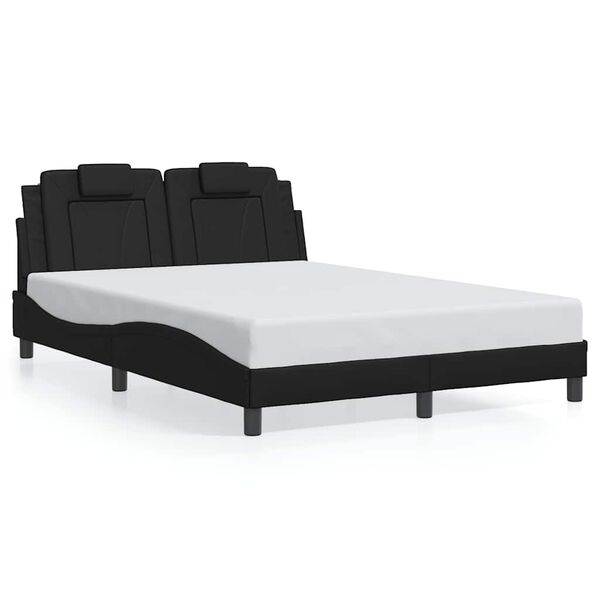 vidaXL Cadre de lit Viana sans matelas noir 140x190 cm similicuir