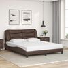 vidaXL Cadre de lit sans matelas Hvar marron 160x200 cm similicuir