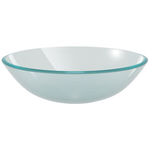 vidaXL Lavabo Verre trempé 42 cm Givré
