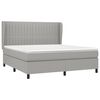 vidaXL Sommier &agrave; lattes de lit avec matelas Gris clair 180x200cm Tissu