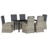 vidaXL Ensemble de salle &agrave; manger pour jardin 7 pc Gris polyrotin
