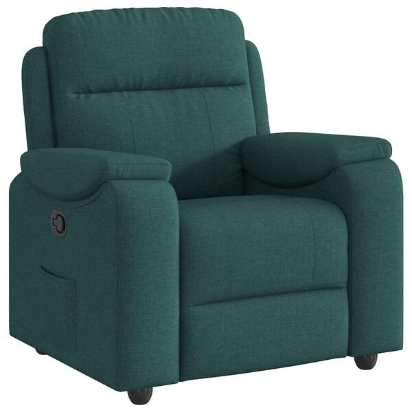 vidaXL Fauteuil inclinable Vert foncé Tissu